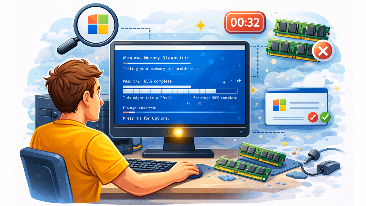 herramienta Diagnóstico de memoria de Windows
