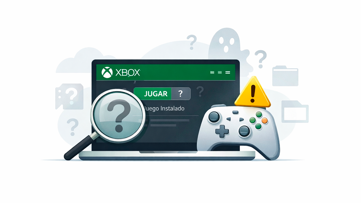 juego descargado en la app de Xbox no aparece en PC