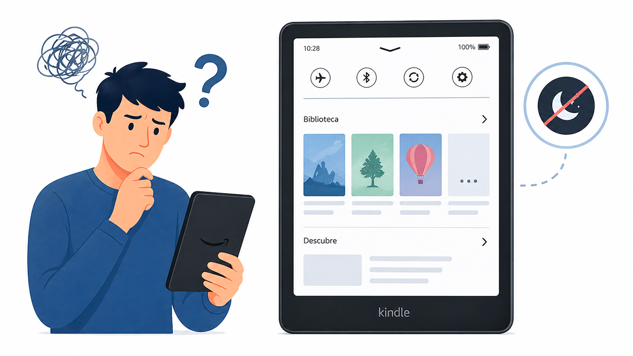 no hay modo oscuro en el Kindle Colorsoft