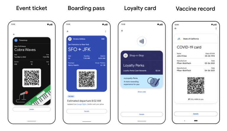 pases google wallet
