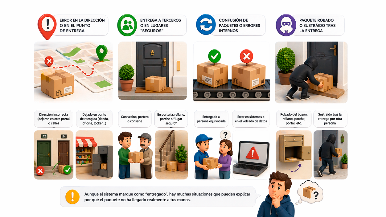 pedido figura como entregado en aliExpress