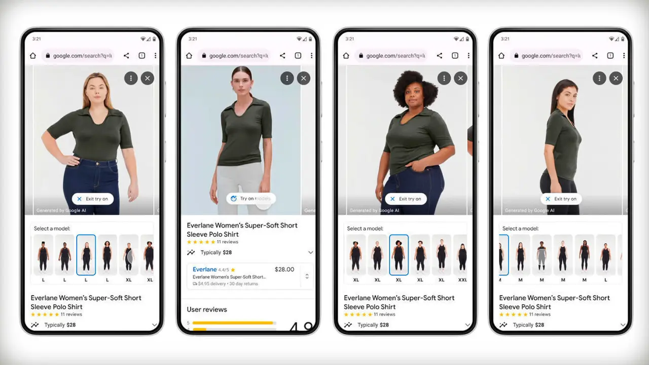 probadores virtuales en Shopping Google