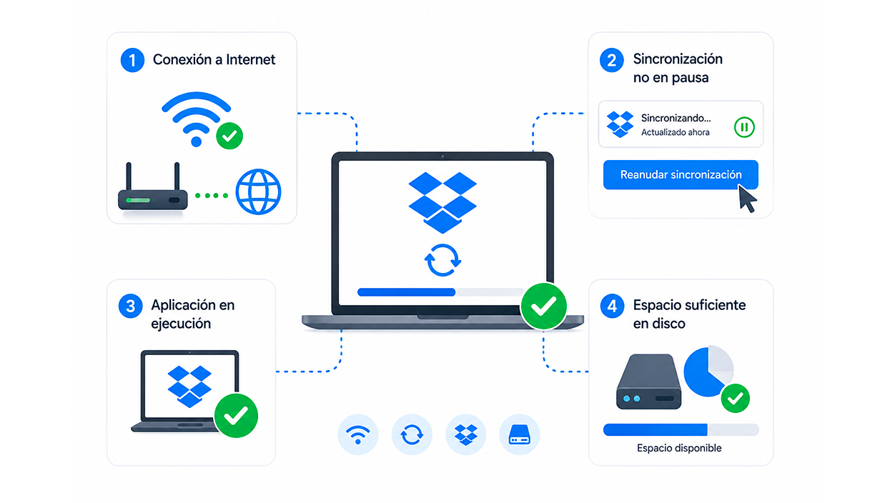 que debes revisar cuando Dropbox no sincroniza