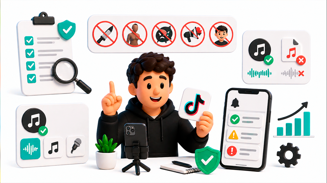 reducir el riesgo de que TikTok elimine tus vídeos