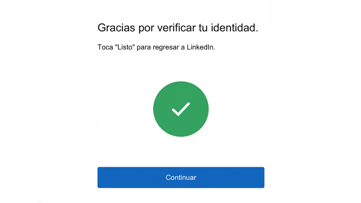 verificar identidad en LinkedIn
