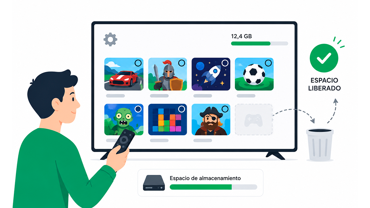 Borrar apps y juegos en Android TV