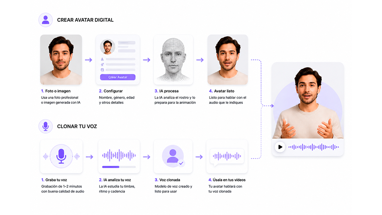 Cómo crear un avatar digital realista y clonar tu voz con HeyGen