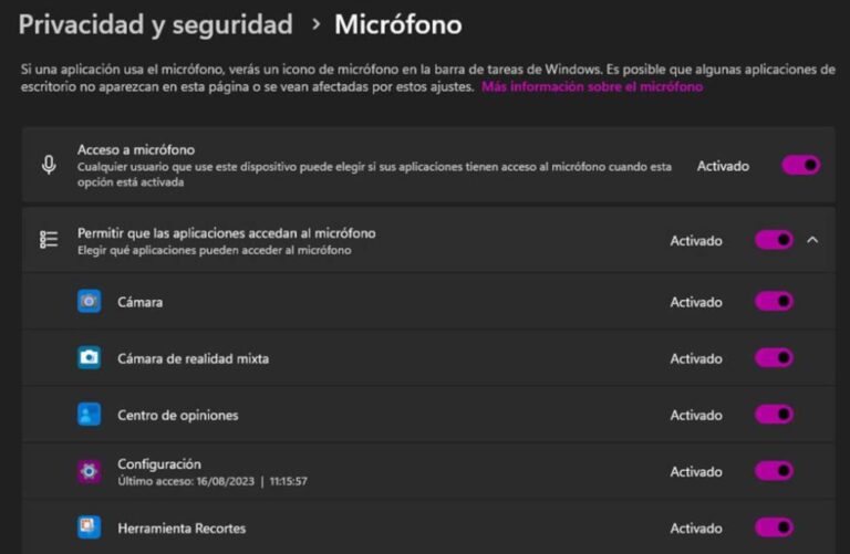Cómo dar permiso al micrófono en PowerPoint en Windows 11 cuando no aparece la opción