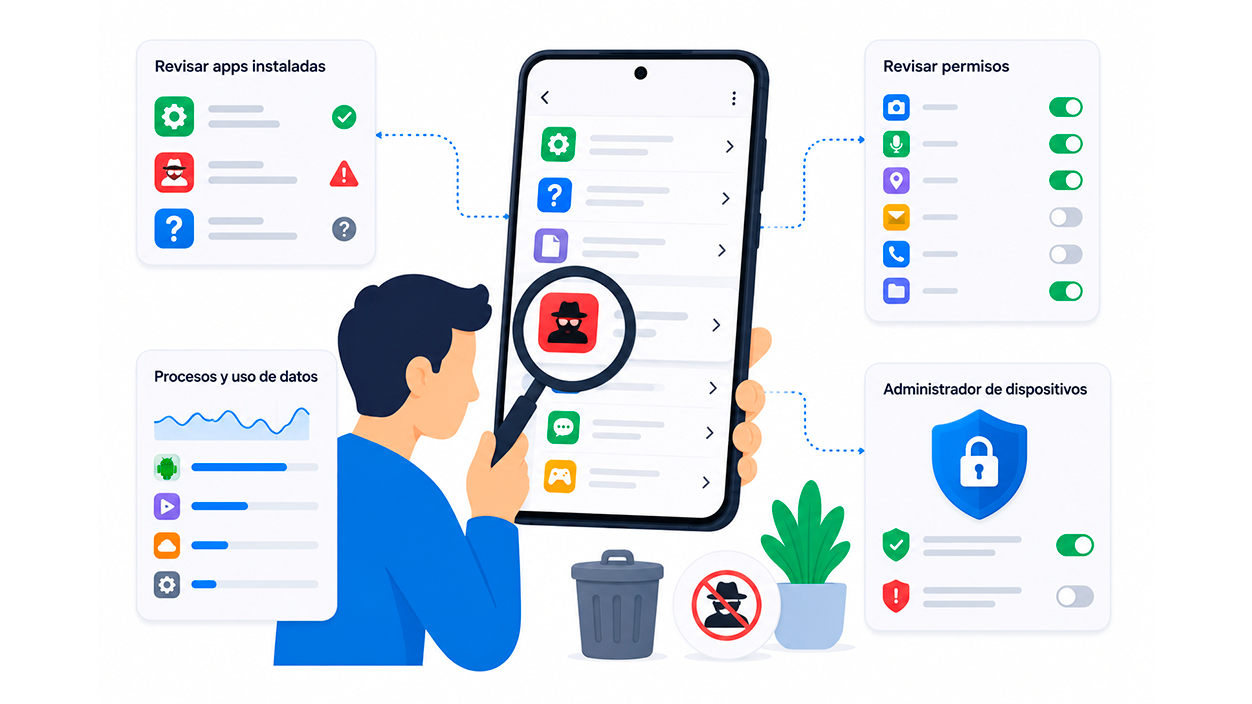Cómo eliminar spyware y apps sospechosas de forma segura