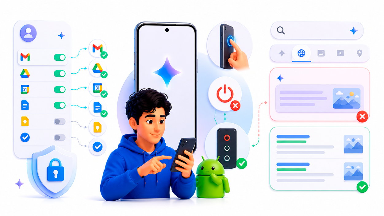 Cómo limitar el alcance de Gemini en tu móvil Android