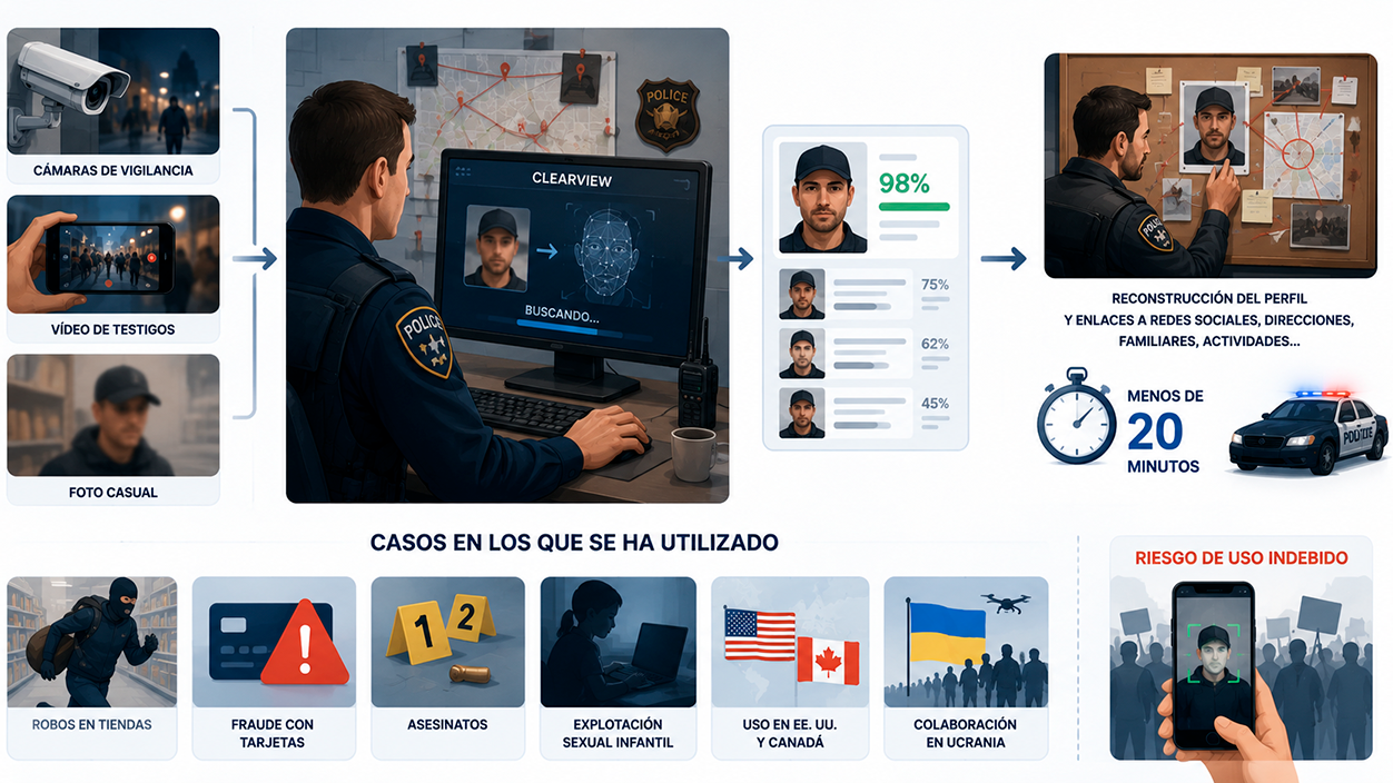 Cómo utilizan Clearview las fuerzas de seguridad