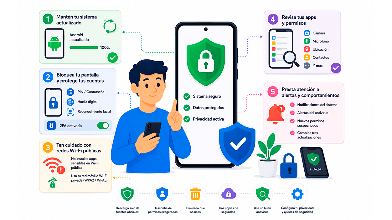 Consejos de seguridad para proteger tu móvil a diario