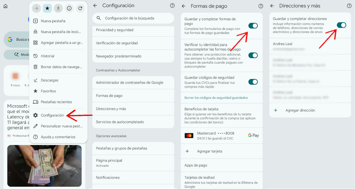 Desactivar autocompletar en Google Chrome