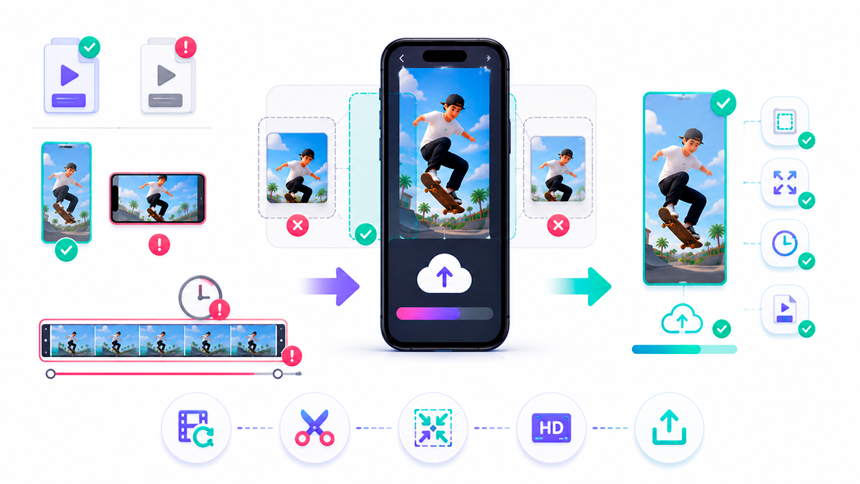 Formato, tamaño o duración del vídeo incompatibles en Tiktok
