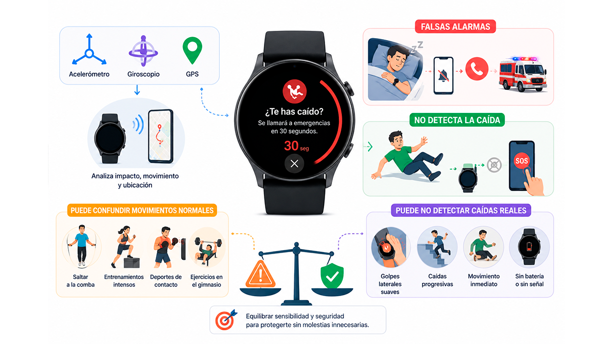 Galaxy Watch no detecta caídas