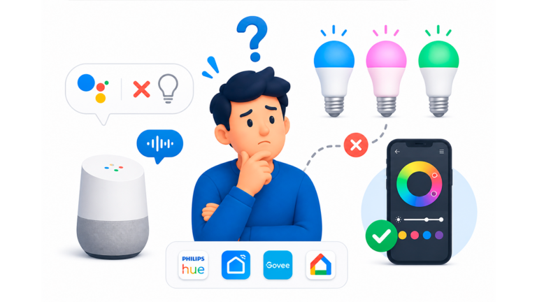 Google Home no cambia el color de las luces