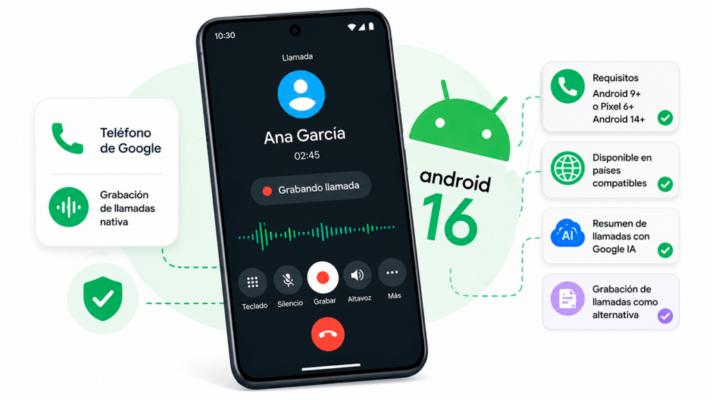 Grabación nativa en Android 16