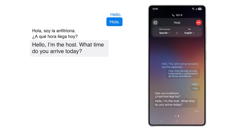 Live translate en Samsung
