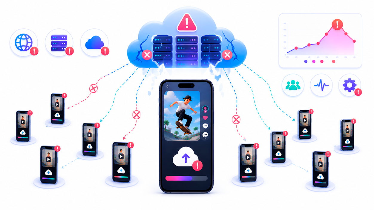 No puedo subir vídeos en tiktok Caídas generales o fallos en los servidores de TikTok