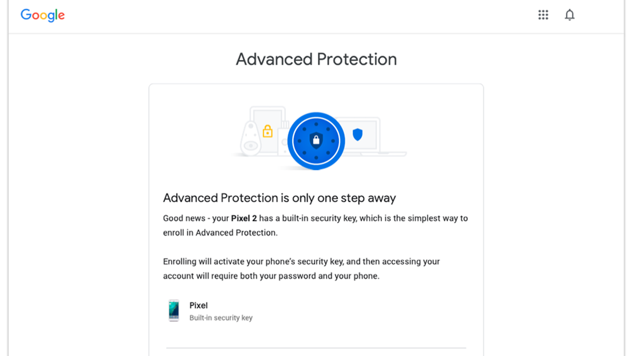 Protección Avanzada de Google