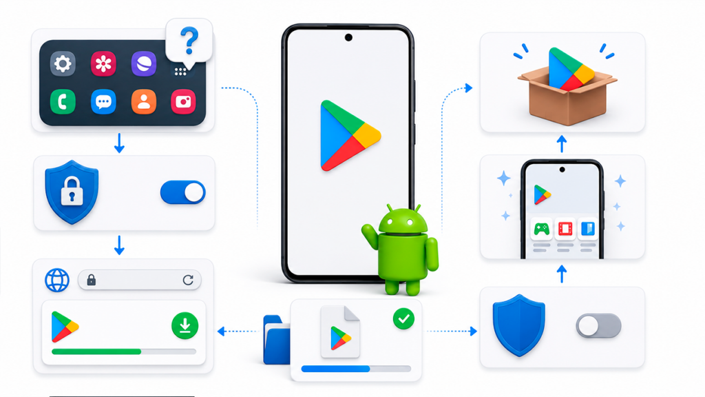Qué hacer si no tienes la aplicación de Google Play Store