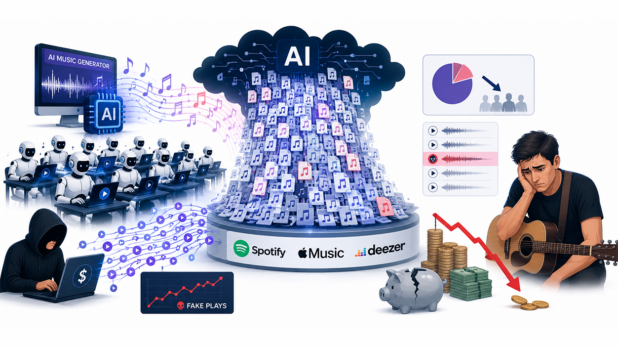 catálogo de spotify desbordado por la música generada por IA