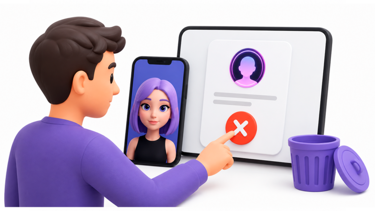 cerrar y cancelar la cuenta de Replika AI