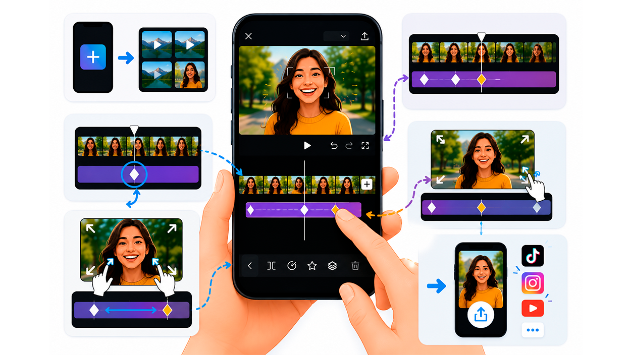 cómo hacer zoom automático a la cara en capcut desde el móvil