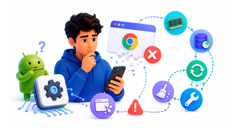 como solucionar que Chrome se cierra al abrirse en Android