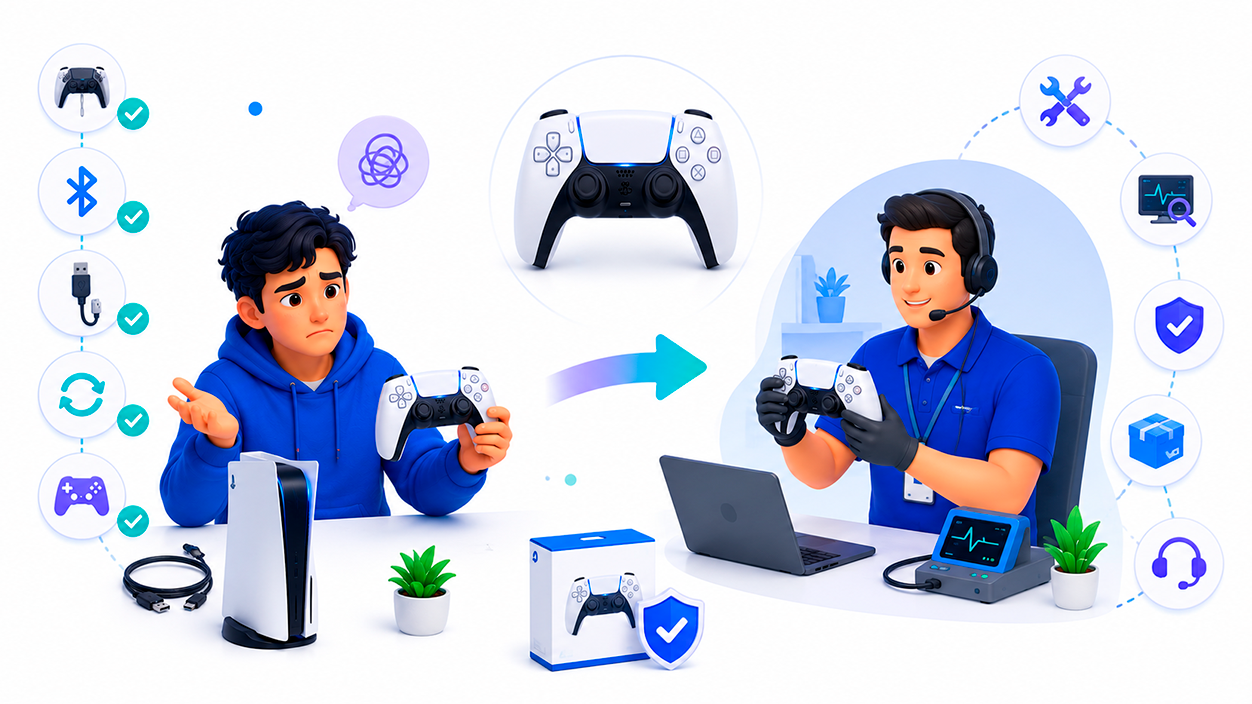 contactar con el servicio técnico de PlayStation por que el dualsense mando de la ps5 no funciona