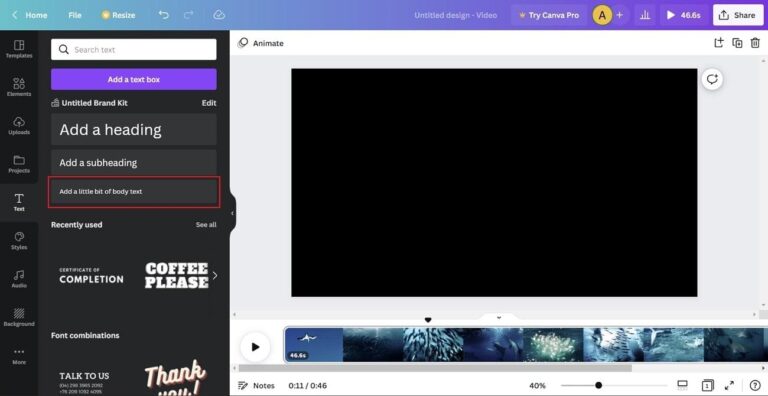 crear vídeos subtitulados en Canva