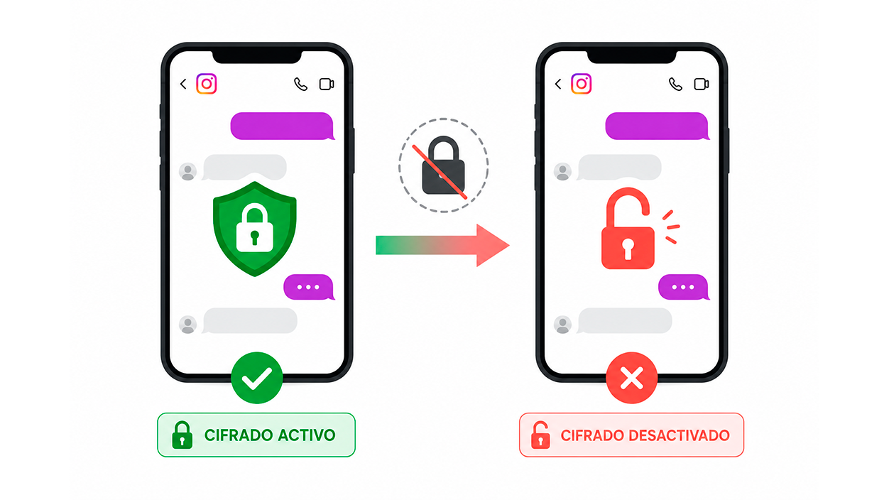 desaparece el cifrado de extremo a extremo en Instagram