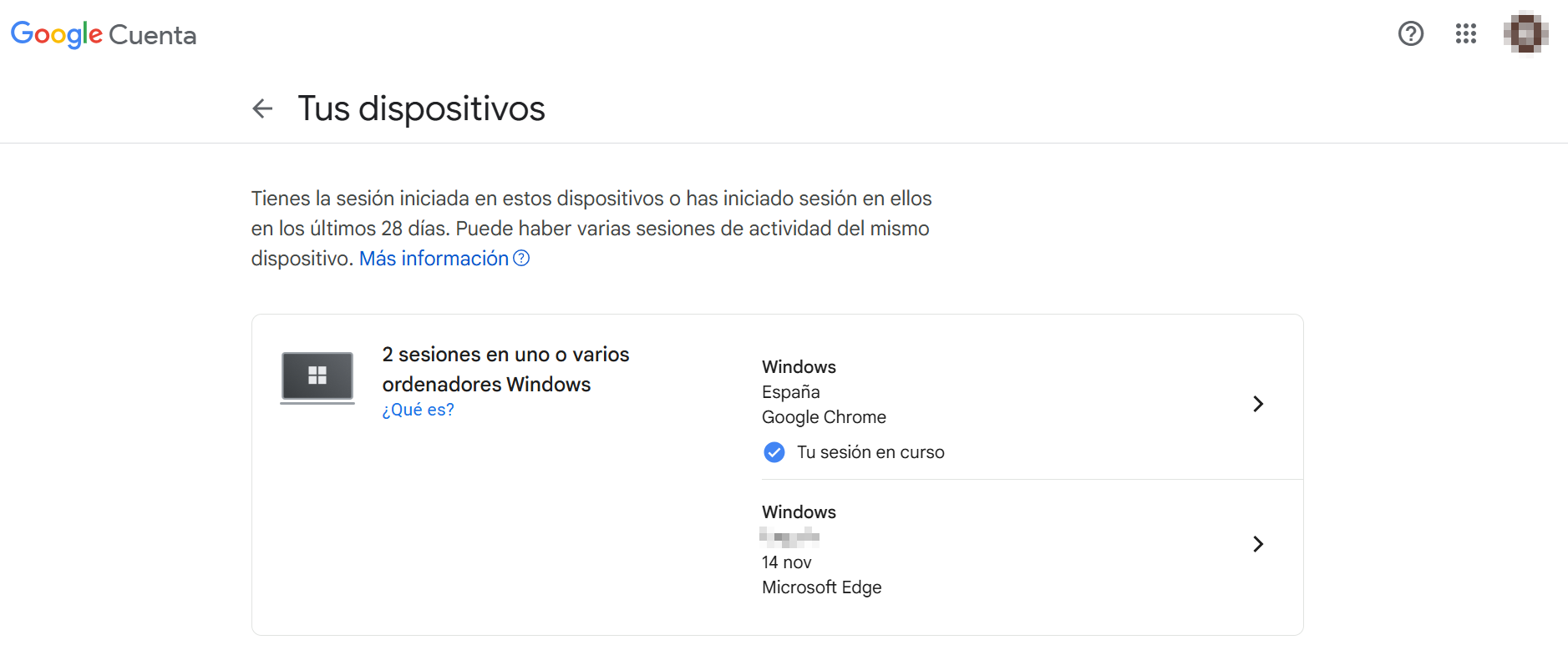 Seguridad en cuenta de Google