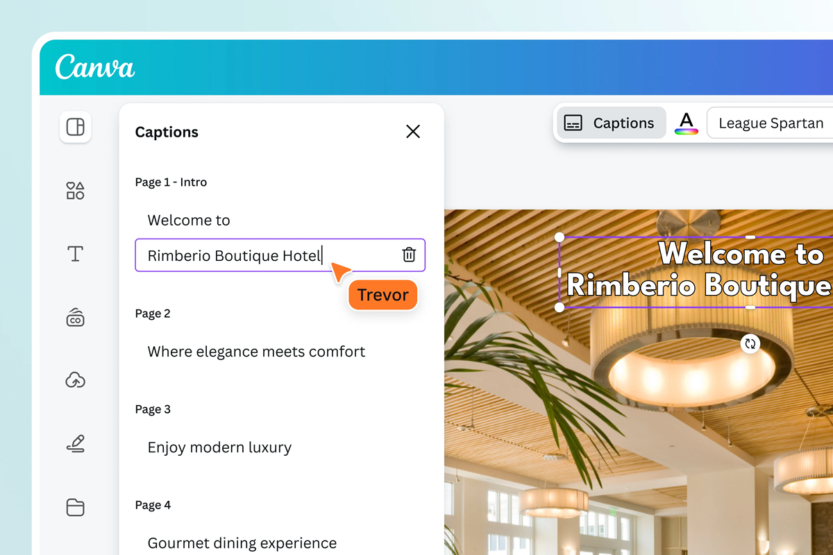 crear vídeos subtitulados en Canva