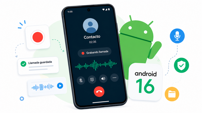 grabación de llamadas en Android 16