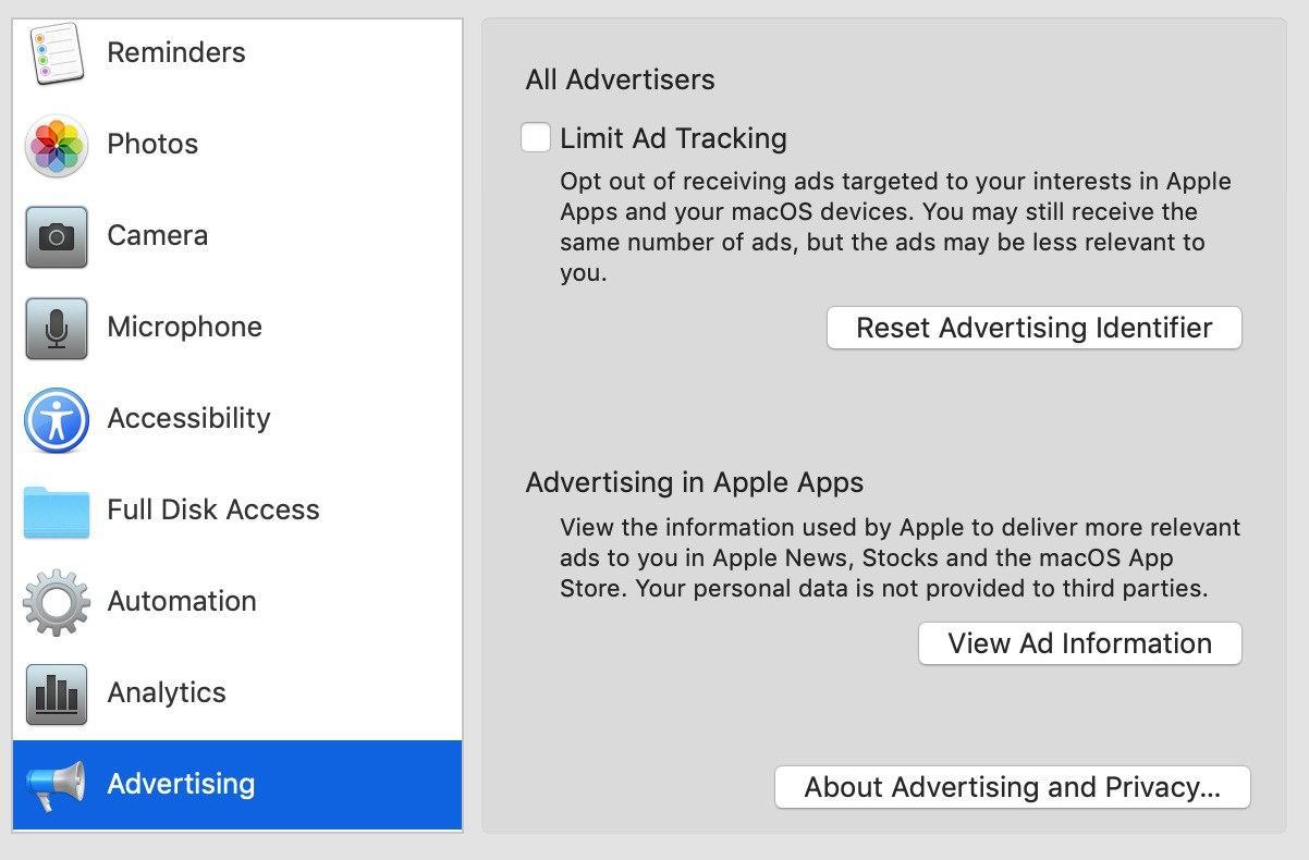 limitar el rastreo de anuncios en iPhone