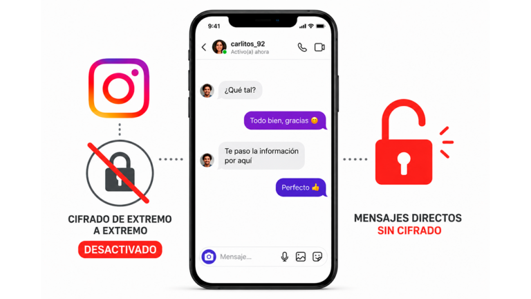 mensajes sin cifrado en instagram