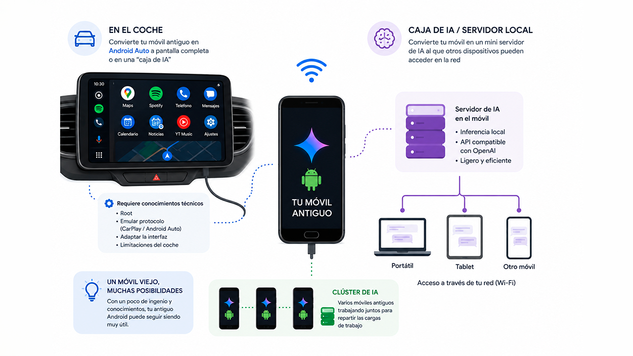 móvil viejo como dispositivo Android Auto