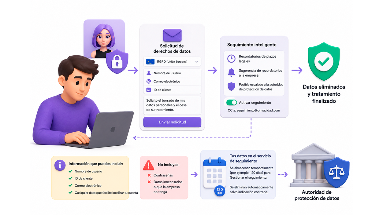 solicitar el borrado de datos personales en replika ai