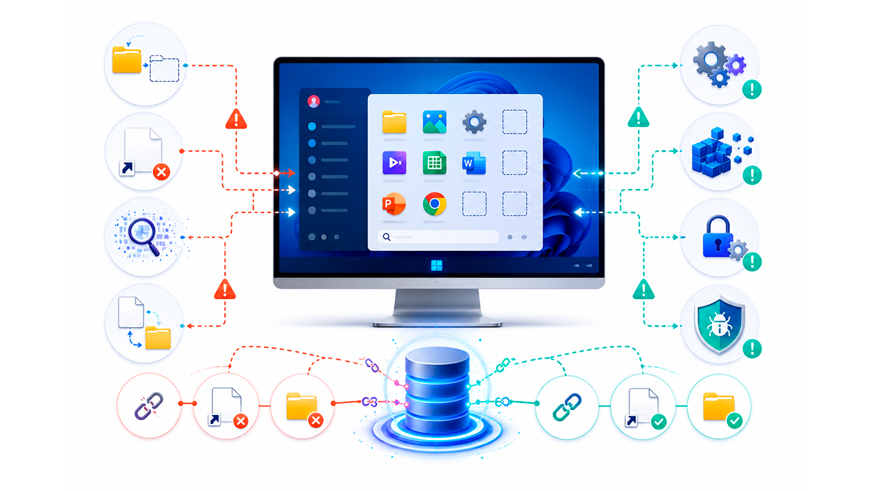 Causas comunes de la desaparición de aplicaciones en el menú de Inicio de Windows
