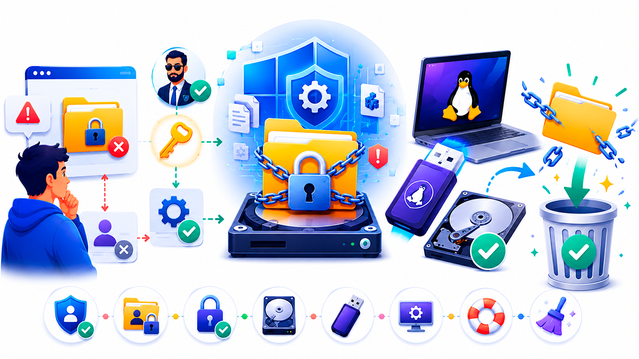 Causas profundas y soluciones extremas para borrar carpetas abiertas o bloqueadas en windows