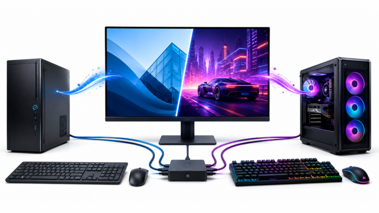 Cómo conectar dos ordenadores a un solo monitor