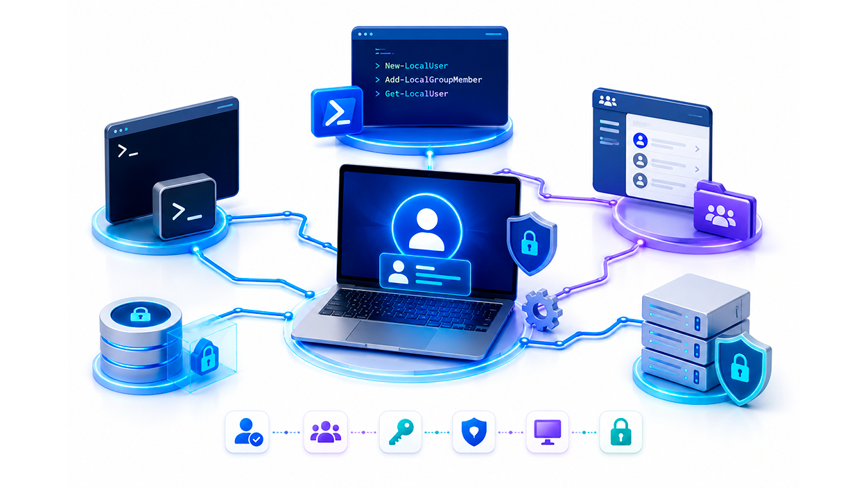Creación de usuarios locales mediante herramientas avanzadas de administración de Windows