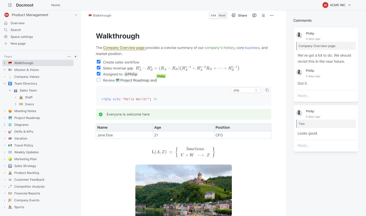 Docmost screenshot