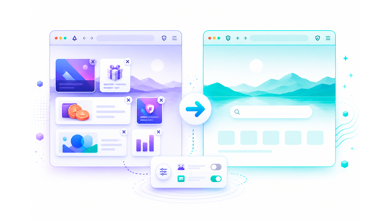 Remove Brave browser's own advertising