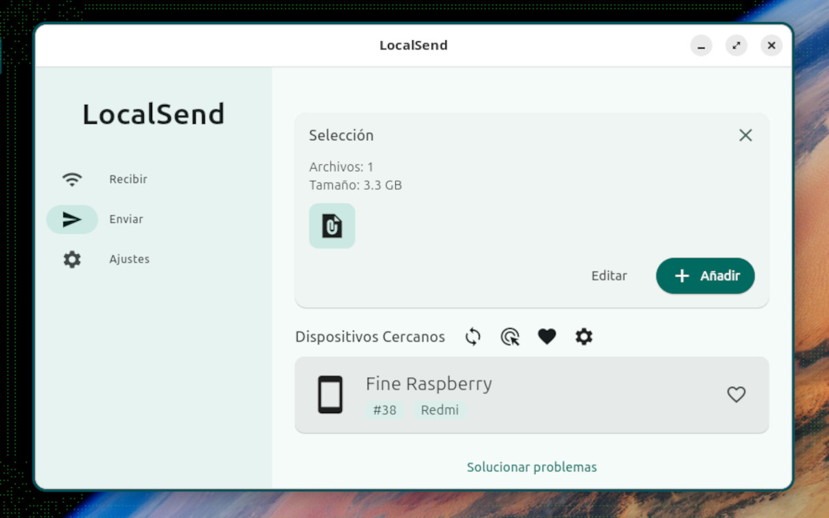 Enviar vídeos pesados con LocalSend