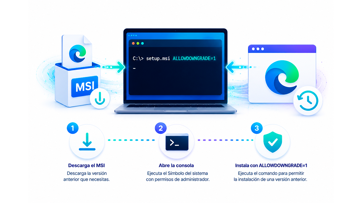 Instalación manual de una versión anterior