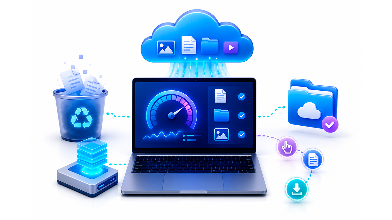 Optimización de OneDrive mediante limpieza de archivos temporales y uso de archivos bajo demanda