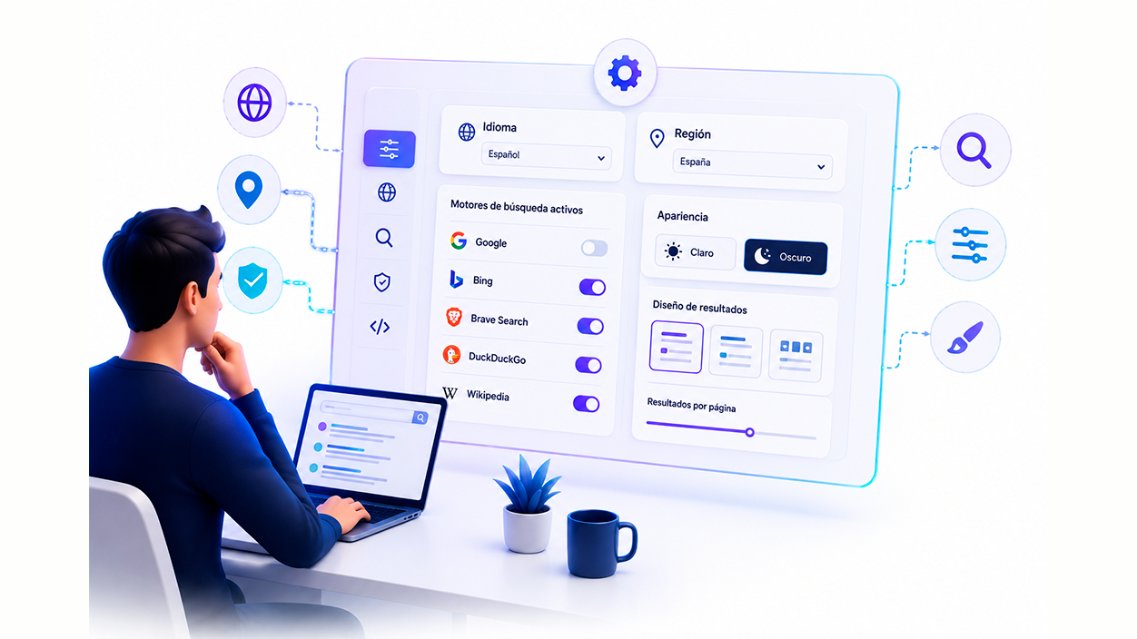 Personalización y preferencias avanzadas de SearXNG
