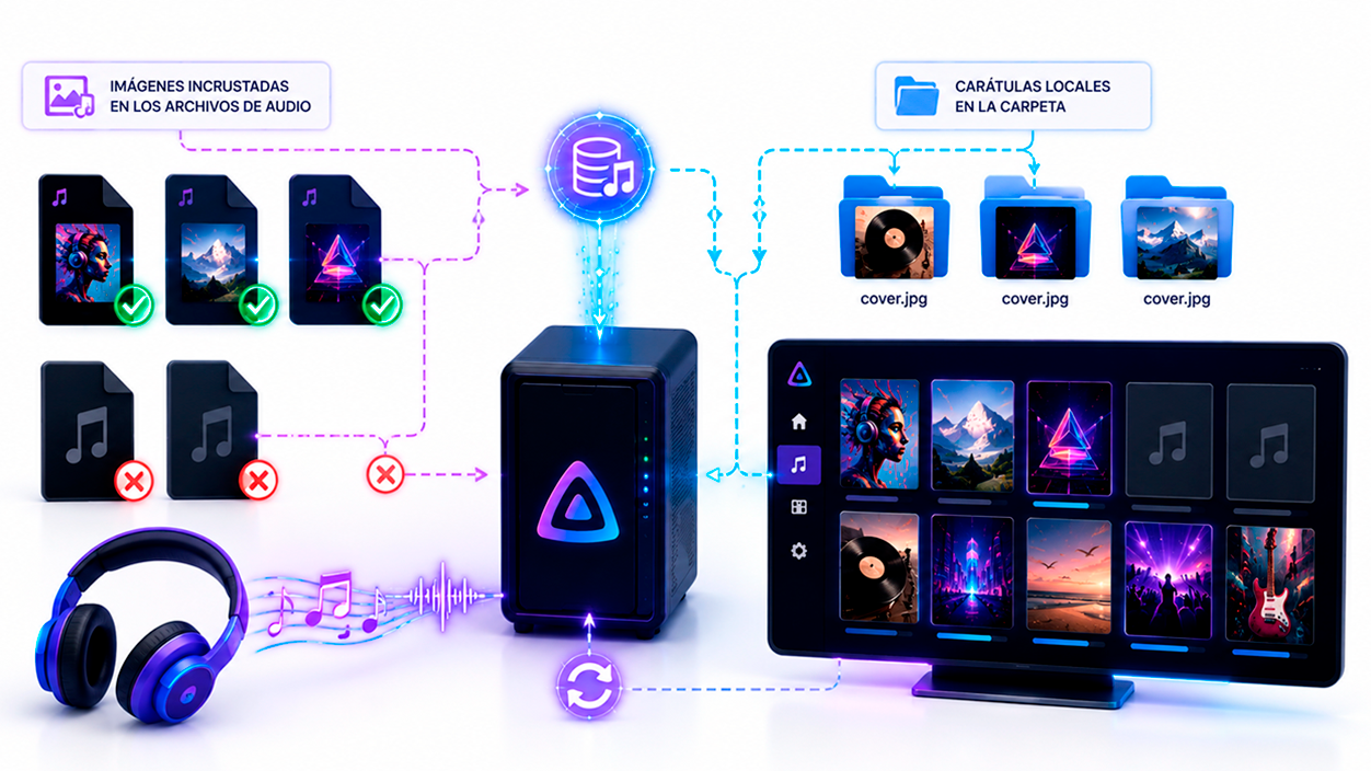 Problemas con la música y las imágenes en Jellyfin
